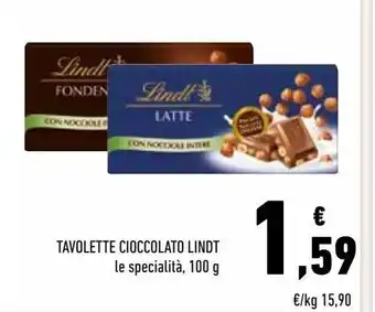 Conad Tavolette di cioccolato lindt offerta