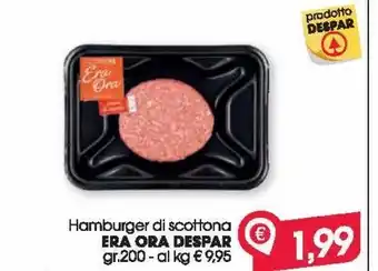 Despar Hamburger di scottona despar gr 200 offerta