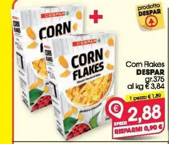 Despar Corn flakes despar gr 375 - 2 pezzi offerta