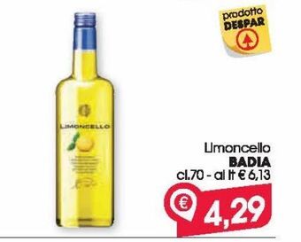 Despar Limoncello badia cl 70 offerta