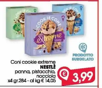 Despar Coni cookie extreme nestlé panna, pistacchio, nocciola x4 gr 284 offerta