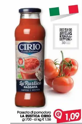 Despar Passata di pomodoro cirio la rustica gr 700 offerta