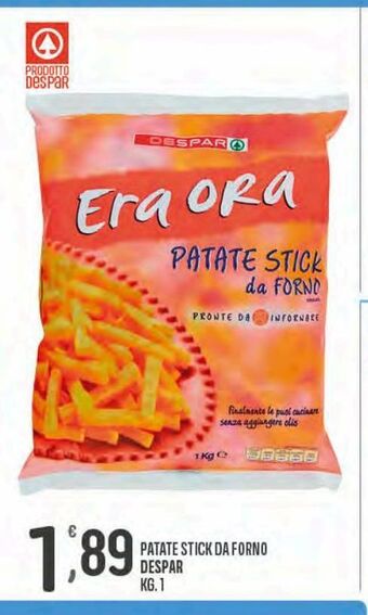 Despar Patate stick da forno despar kg 1 offerta