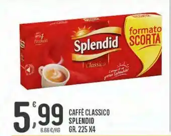 Despar Caffè classico splendid gr 225x4 offerta