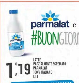 Despar Latte parzialmente scremato parmalat 100% italiano lt 1 offerta