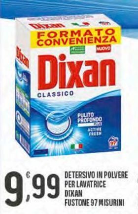 Despar Detersivo in polvere dixan per lavatrice fustone 97 misurini offerta