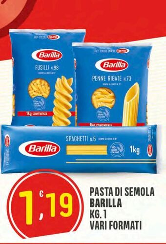 Despar Pasta di semola barilla kg 1 vari formati offerta