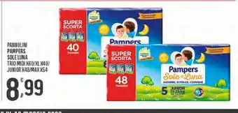 Despar Pannolini pampers sole luna trio midi, xl, junior offerta