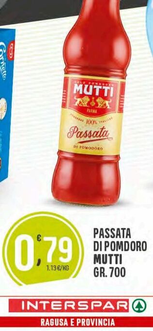 Despar Passata di pomodoro mutti gr 700 offerta