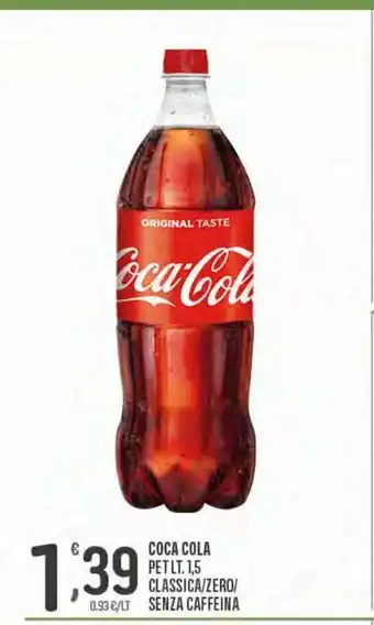 Despar Coca-cola pet 1.5 l classica, zero, senza caffeina offerta