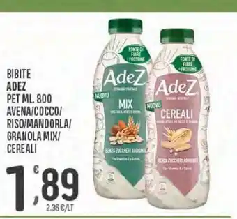 Despar Bibite adez pet ml 800 avena, coco, riso, mandorla, granola mix, cereali offerta