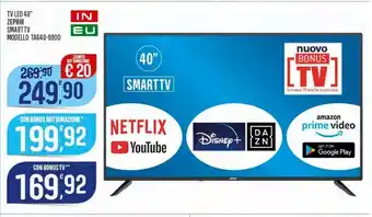 Despar Tv led 40'' zephir smart tv tag40-8900 offerta