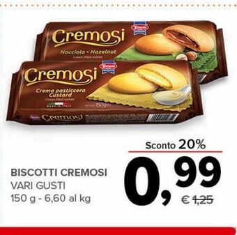 Todis Biscotti cremosi vari gusti 150 g offerta