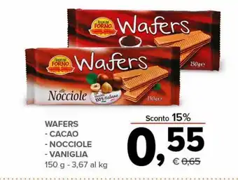 Todis Wafers cacao / nocciola / vaniglia 150 g offerta