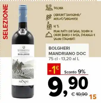 Todis Bolgheri mandriano doc 75 cl offerta
