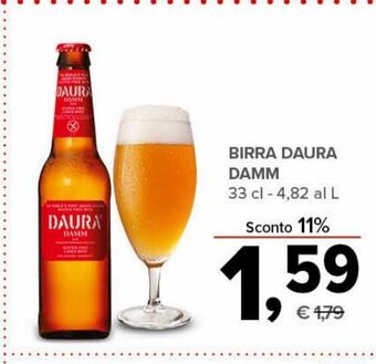 Todis Birra daura damm 33 cl offerta