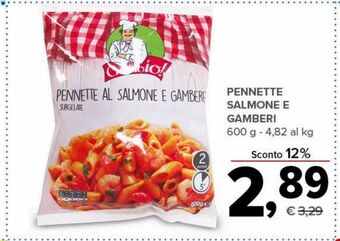 Todis Pennette salmone e gamberi 600 g offerta