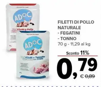 Todis Filetti di pollo naturale fegatini / tonno 70 g offerta