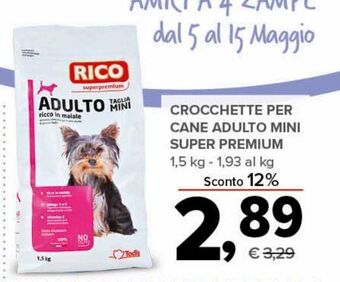 Todis Crocchette per cane adulto mini super premium 1,5 kg offerta