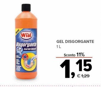 Todis Gel disgorgante 1 l offerta