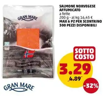 PENNY Salmone Norvegese Affumicato A Fette 200 g offerta