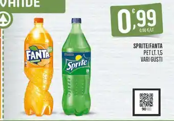 Fanta sprite pet l 1.5 vari gusti