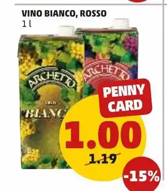 PENNY Vino bianco, rosso offerta