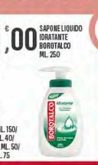 Eurospar Sapone liquido idratante borotalco ml 250 offerta
