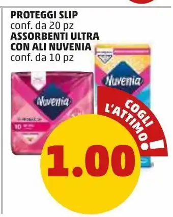 PENNY Proteggi slip assorbenti ultra con ali nuvenia offerta
