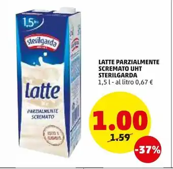 PENNY Latte parzialmente scremato uht sterilgarda offerta