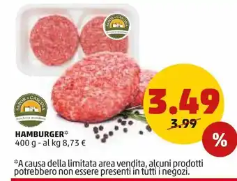 PENNY Hamburger offerta