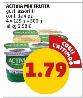 PENNY Activia mix frutta offerta