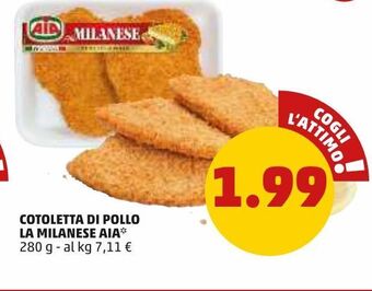 PENNY Cotoletta di pollo la milanese aia offerta