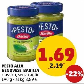 PENNY Pesto alla genovese barilla offerta