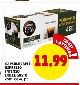 PENNY Capsule caffe' espresso intenso dolce gusto offerta