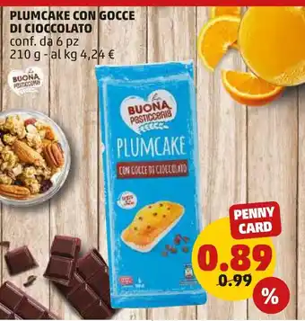 PENNY Plumcake con gocce di cioccolato offerta