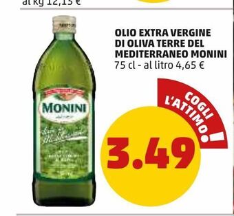 PENNY Olio extra vergine di oliva terre del mediterraneo monini offerta