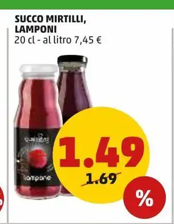 PENNY Succo mirtilli, lamponi offerta