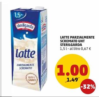 PENNY Latte parzialmente scremato uht sterilgarda offerta