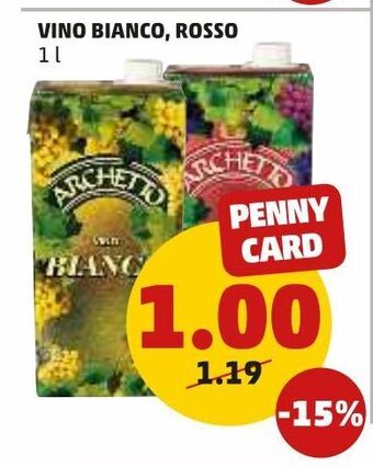 PENNY Vino bianco, rosso offerta