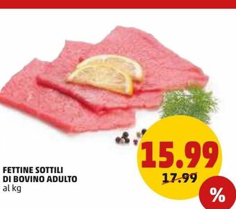 PENNY Fettine sottili di bovino adulto offerta