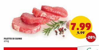 PENNY Filetto di suino offerta