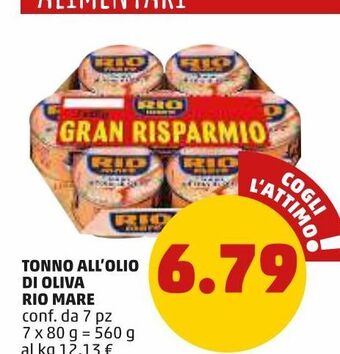 PENNY Tonno all'olio d'oliva rio mare offerta