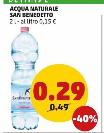 PENNY Acqua naturale sant'anna offerta
