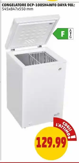 PENNY Congelatore dcp-100sh4wf0 daya 98l offerta