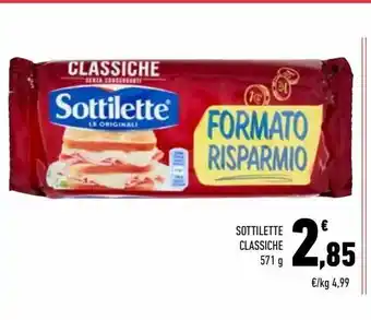 Conad Sottilette classiche 571g offerta
