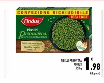 Conad Piselli primavera findus 450g offerta