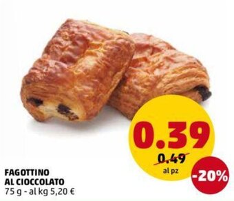PENNY Fagottino Al Cioccolato 75 g offerta