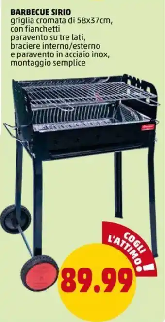 PENNY Barbecue Sirio 58x37 cm offerta