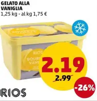 PENNY Gelato Alla Vaniglia 1,25 kg offerta